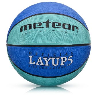 Piłka 5 koszykowa Meteor Layup niebieska 07083